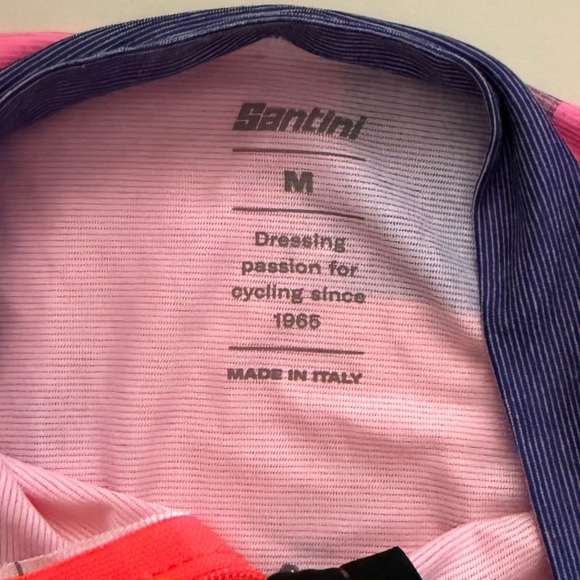 Santini Forza Cycling Biking Zip Short Sleeve Jersey Orange Purple Pink - Picture 6 of 6